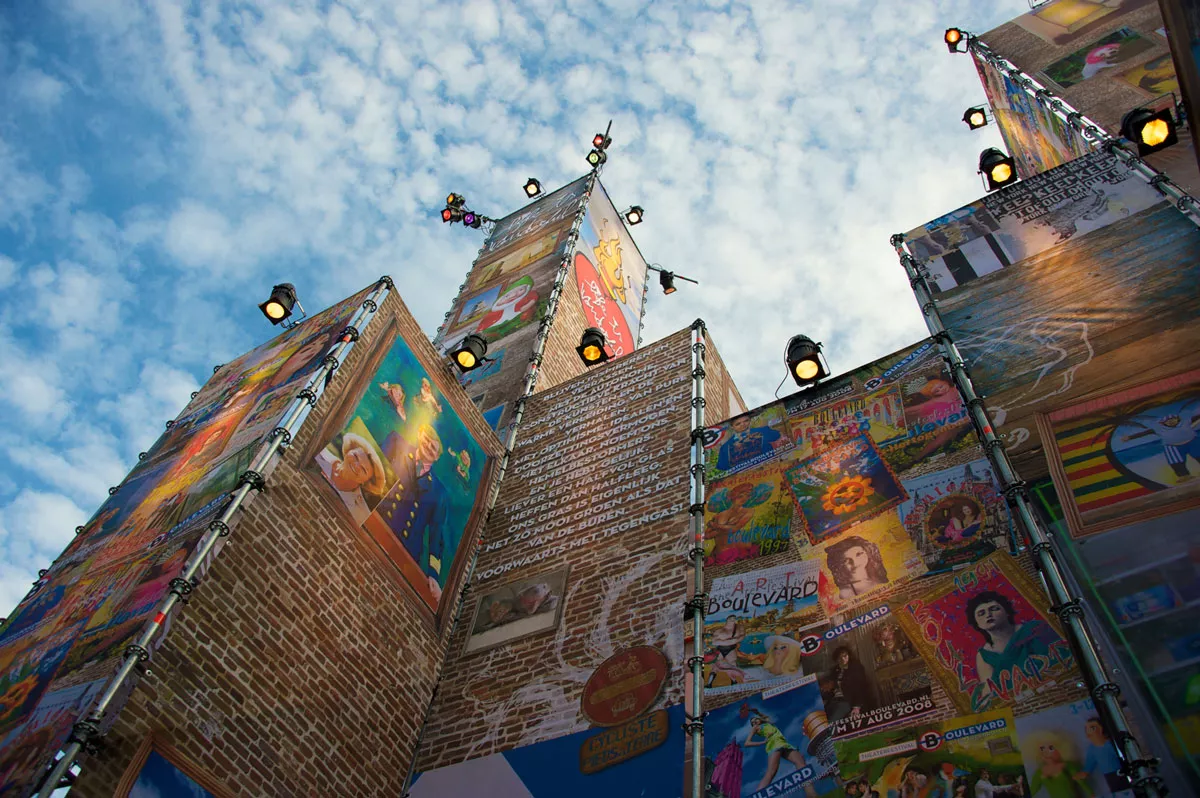 Aankleding torens festivalplein, Theaterfestival Boulevard